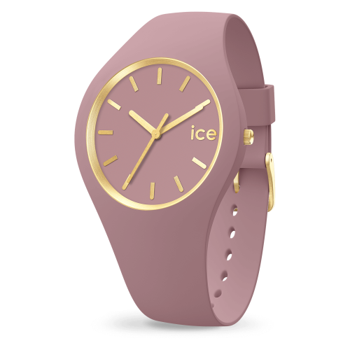 Montre Ice Watch Glam Brushed Femme - Boîtier Silicone Rose - Bracelet Silicone Rose - Réf. 019524