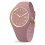 Montre Ice Watch Glam Brushed Femme - Boîtier Silicone Rose - Bracelet Silicone Rose - Réf. 019529