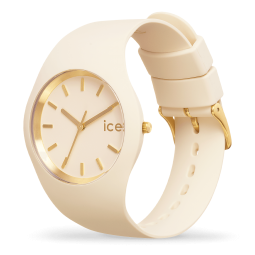Montre Ice Watch Glam Brushed Femme - Boîtier Silicone Beige - Bracelet Silicone Beige - Réf. 019533